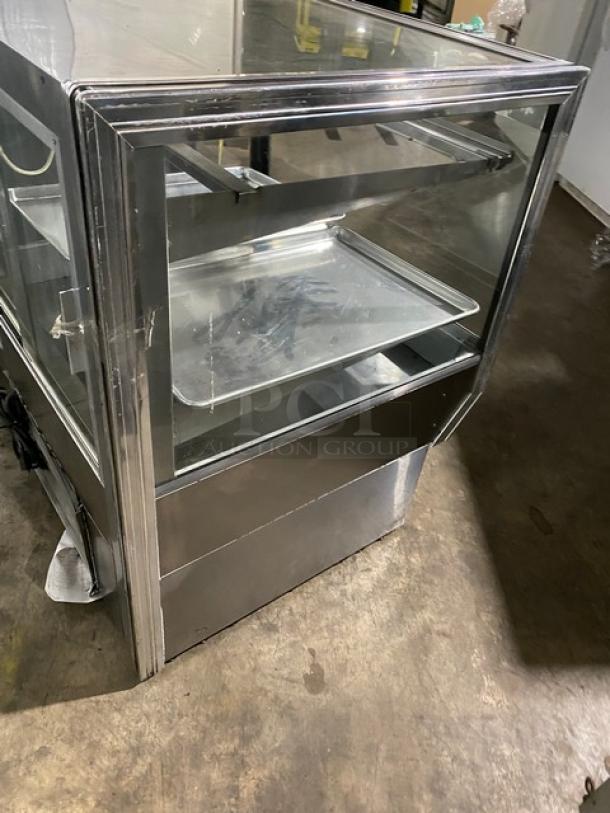 Leader Commercial Stainless Steel Straight Glass 36" Dry Bakery Display Case! With Rear Sliding Glass Doors! With Full Size Sheet Pans! Model: CBK36 D SN: PX08C0926! 115V! - Image 4 of 7