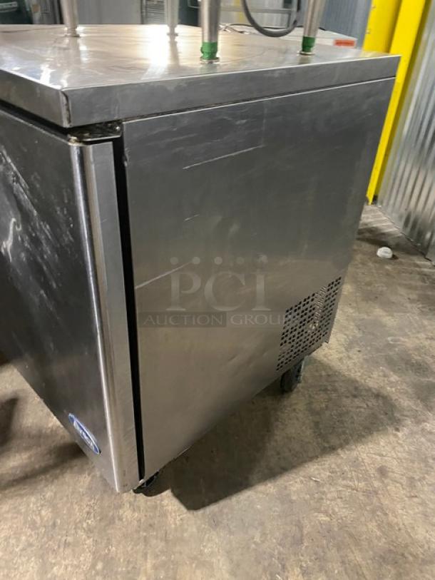 Atosa Commercial Stainless Steel Solid Single Door Undercounter Refrigerator! With Poly Coted Wire Rack! Model: MGF8401! On Casters! - Image 2 of 7