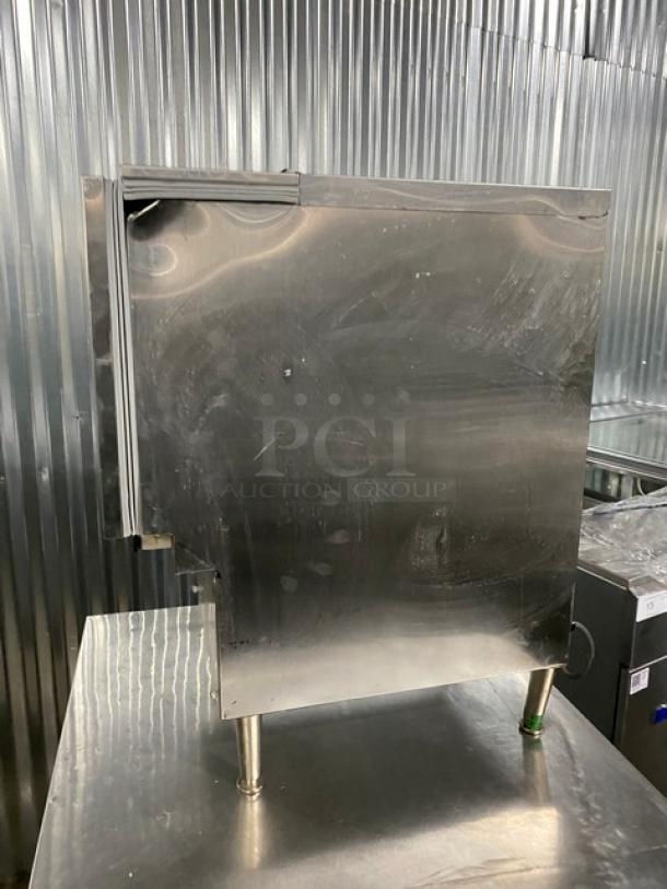 SureShot Solutions Dunkin Donuts Style Commercial Stainless Steel Countertop Refrigerated Milk/Cream Liquid Dispenser! With 3 Hoppers! Model: AC20 SN: 1521-031579! 120V 1 Phase! On Legs! - Image 2 of 8