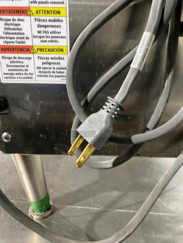 SureShot Solutions Dunkin Donuts Style Commercial Stainless Steel Countertop Refrigerated Milk/Cream Liquid Dispenser! With 3 Hoppers! Model: AC20 SN: 1521-031579! 120V 1 Phase! On Legs! - Image 8 of 8