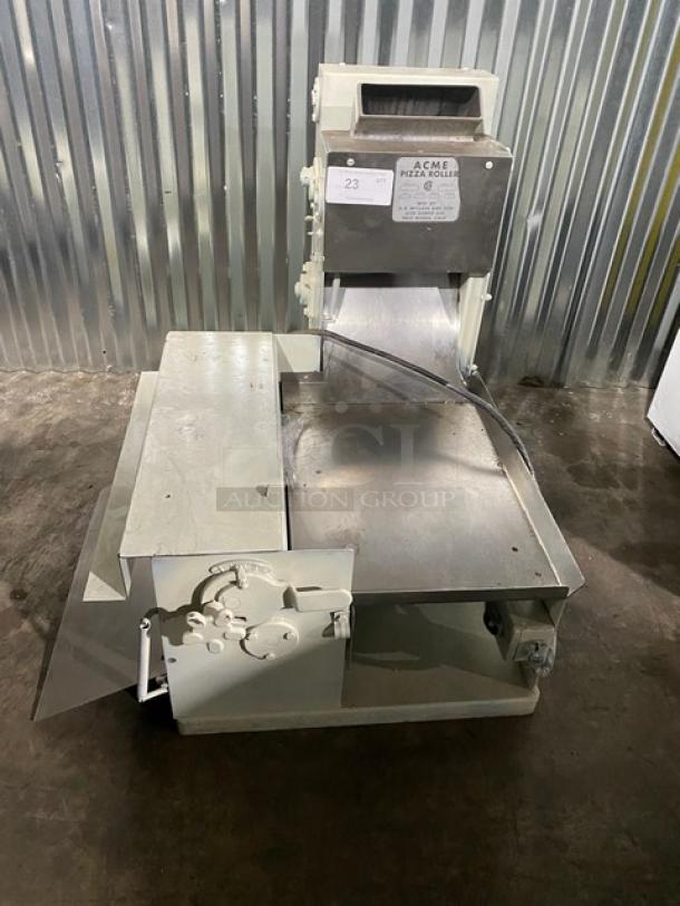 Acme 7 Series Commercial Stainless Steel Electric Powered Countertop Pizza Dough Roller/Sheeter Machine! Model: 7 SN: 7-2375! 115V 1 Phase! - Image 1 of 9