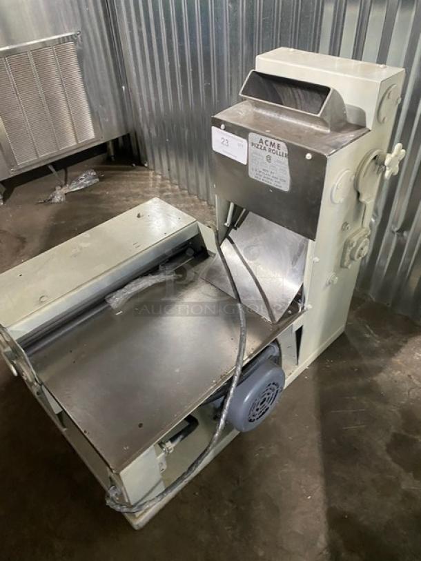 Acme 7 Series Commercial Stainless Steel Electric Powered Countertop Pizza Dough Roller/Sheeter Machine! Model: 7 SN: 7-2375! 115V 1 Phase! - Image 3 of 9