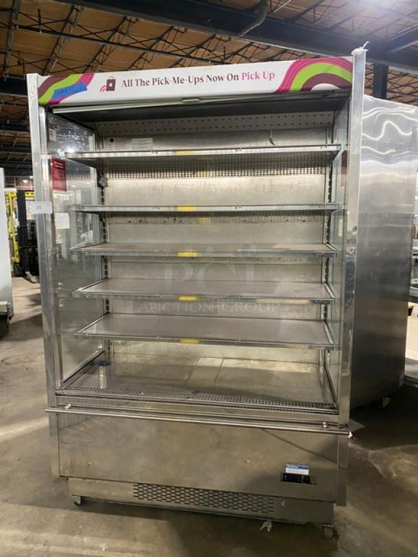 Langer Commercial Stainless Steel 6 Tier Refrigerated Open Grab-N-Go Merchandiser Display Showcase! With Adjustable Shelves! Model: Karlos 200 UL SN: 48219! 230V 1 Phase! On Casters! - Image 1 of 7