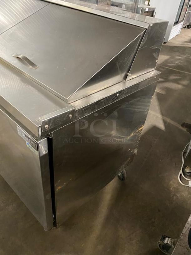 Dukers Commercial Stainless Steel 2 Door Refrigerated Bain Marie Style Mega Top Salad/Sandwich Prep Table! With Poly Coated Wire Racks! Model: DSP60 SN: DUK211103! 115V! On Casters! - Image 2 of 9