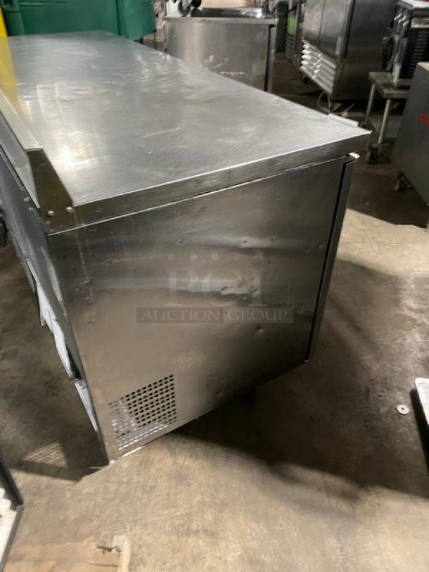 Migali Commercial Stainless Steel 3 Door Undercounter Worktop Refrigerator! With Back Splash & 72" Worktop! Model: C-U72R SN: C-U72R15032092004! 115V 1 Phase! On Casters! - Image 3 of 9