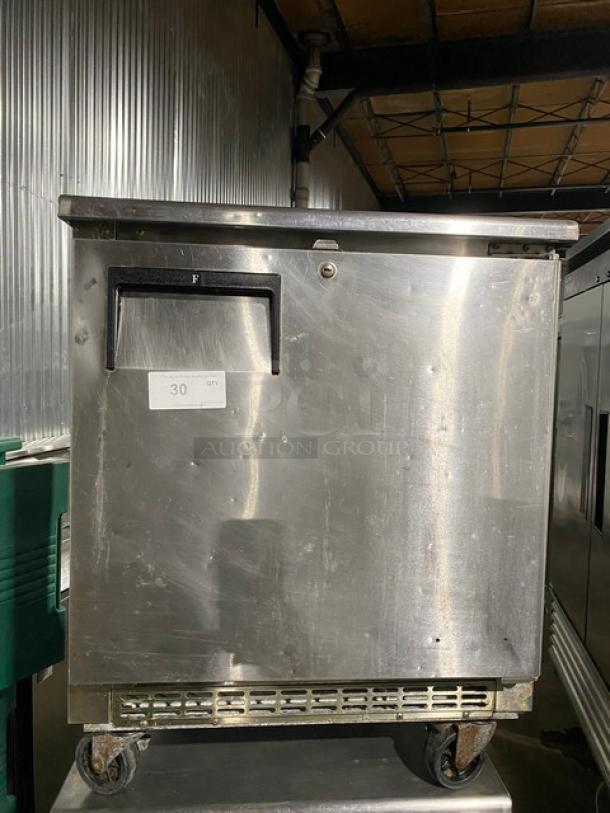 Everest Commercial Stainless Steel Single Door Undercounter Freezer! With Poly Coated Wire Rack! Model: ETBF1 SN: BTBF115090008! 115V 1 Phase! On Casters! - Image 1 of 7