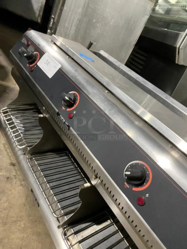 Hatco Thermo-Finisher Series Commercial Stainless Steel Electric Powered Wall Mounted 3-Bay Salamander Broiler/Cheese Melter! With Individual Controls! With Removable Dividers! Model: TFWM36-3900! 240V! - Image 7 of 9