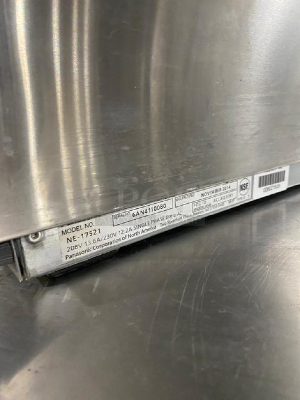 Panasonic Commercial Stainless Steel Electric Powered Countertop Microwave Oven! With Programable Touch Controls! Model: NE-17521 SN: 6AN4110080! 208V 1 Phase! - Image 5 of 9