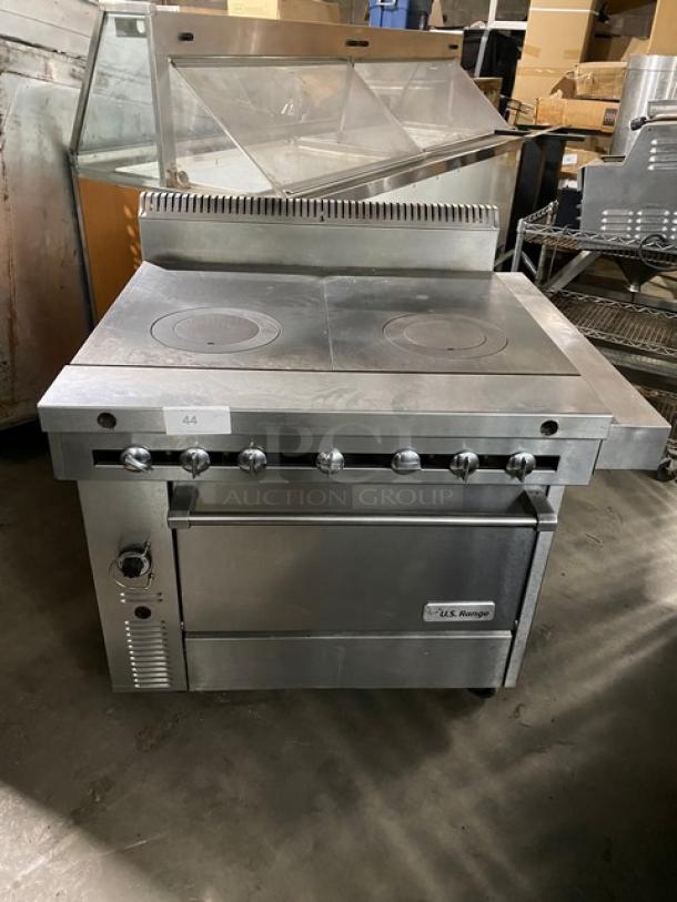 U.S. Range By Garland Commercial Stainless Steel Natural Gas Powered Double Hot Top Range/Oven Combo! With Thermostatic Controls! With Wire Oven Rack! Model: C836-1-1 SN: 1611100181933! - Image 1 of 9