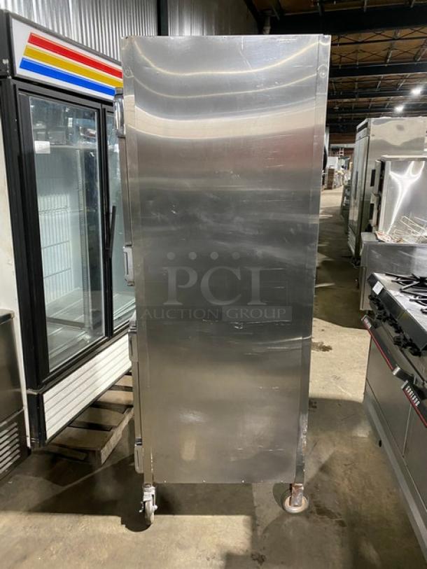 Alto-Shaam Halo Heat Series Commercial Stainless Steel Dutch Door Dual Compartment Mobile Heated Holding/Proofing Cabinet! With Wire Racks! Model: 1000-UP SN: 1057014-000! 120V 1 Phase! On Casters! - Image 3 of 9