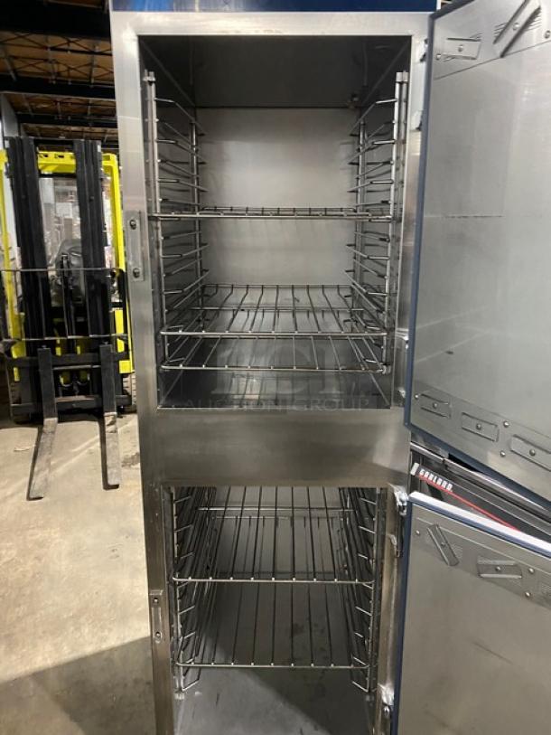 Alto-Shaam Halo Heat Series Commercial Stainless Steel Dutch Door Dual Compartment Mobile Heated Holding/Proofing Cabinet! With Wire Racks! Model: 1000-UP SN: 1057014-000! 120V 1 Phase! On Casters! - Image 5 of 9
