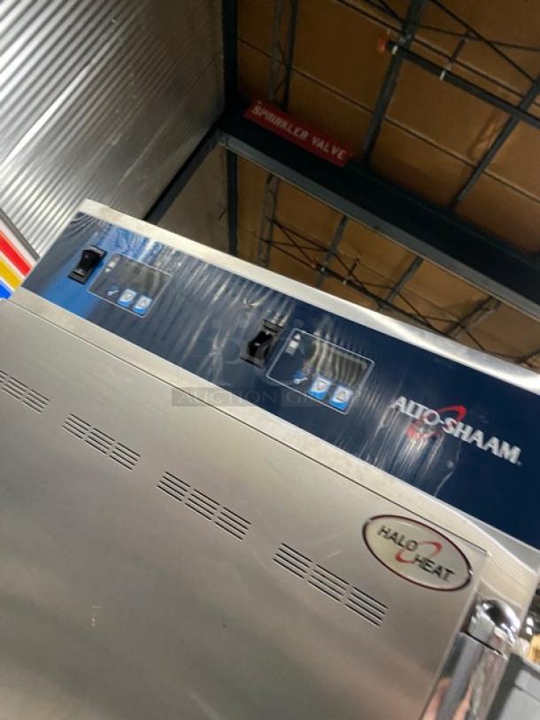 Alto-Shaam Halo Heat Series Commercial Stainless Steel Dutch Door Dual Compartment Mobile Heated Holding/Proofing Cabinet! With Wire Racks! Model: 1000-UP SN: 1057014-000! 120V 1 Phase! On Casters! - Image 7 of 9