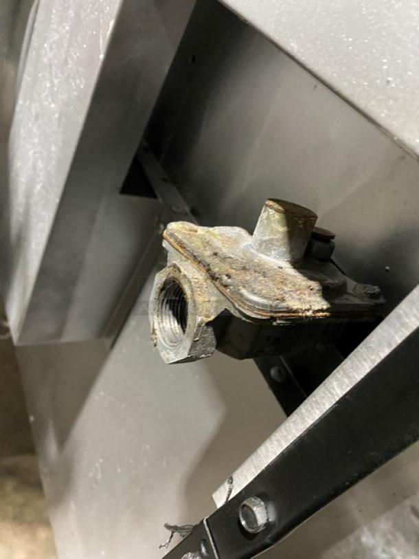 WOW! Garland Commercial Stainless Steel Natural Gas Powered 6 Burner/Raised Flat Griddle Split Top Range & Double Oven Combo! With Built-In Broiler/Cheese Melter! With Back Splash & Overhead Salamander Shelf! With Wired Oven Racks! On Casters! Working When Removed! - Image 10 of 10