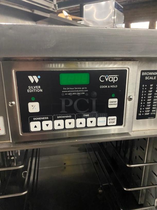 Winston Cvap Silver Edition Commercial Stainless Steel Electric Powered Half Size Undercounter Cook-N-Hold Oven! With Built In Pan Racks! Model: CAC507GR SN: 20170727-0001! 208V 1 Phase! On Casters! - Image 6 of 9