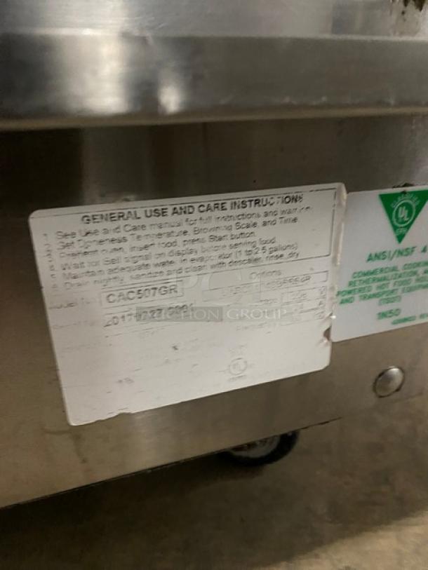 Winston Cvap Silver Edition Commercial Stainless Steel Electric Powered Half Size Undercounter Cook-N-Hold Oven! With Built In Pan Racks! Model: CAC507GR SN: 20170727-0001! 208V 1 Phase! On Casters! - Image 8 of 9