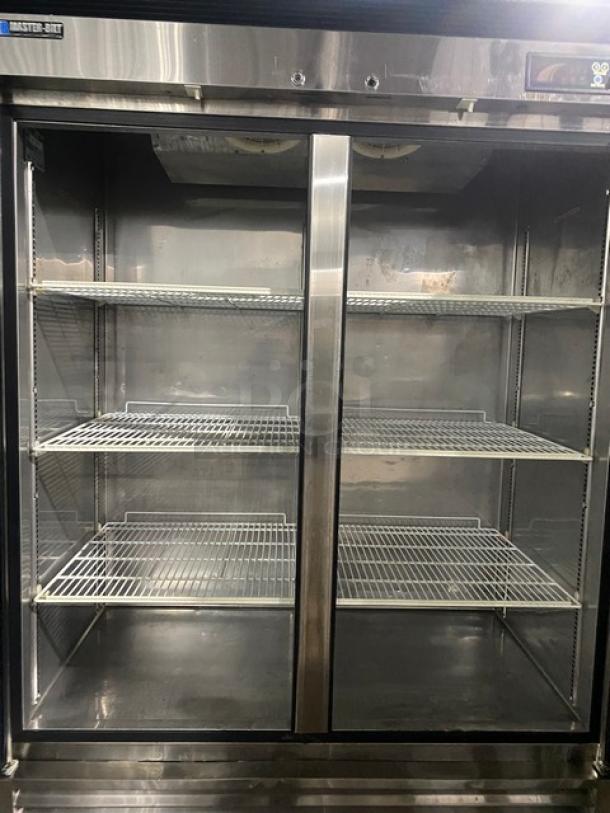 Master-Bilt Commercial Stainless Steel Solid 2 Door Reach In Refrigerator! With Poly Coated Wire Racks! Model: CCR-49DR SN: IT101411! 115V 1 Phase! On Casters! - Image 5 of 10