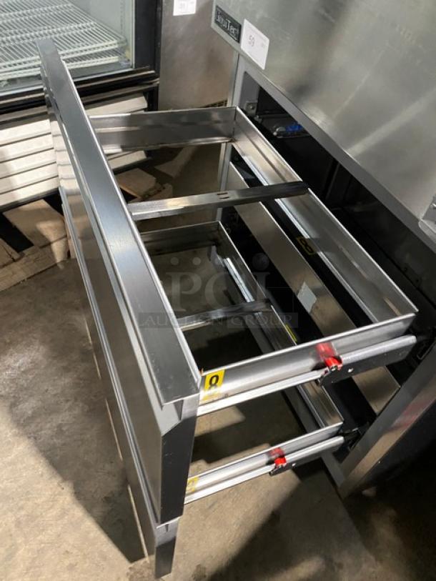 Delfield Commercial Stainless Steel 2 Drawer Refrigerated Mega Top Salad/Sandwich Prep Table! With Removable Cutting Board! Model: 18MC32P-BI SN: 2112820102419! 115V 1 Phase! On casters! - Image 5 of 9