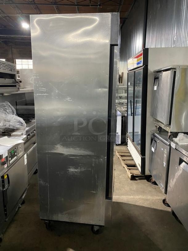 True Commercial Stainless Steel Solid Single Door Reach In Freezer! Energy Star Certified! With Poly Coated Wire Rack! Model: T-23F SN: 7696435! 115V 1 Phase! On Casters! - Image 4 of 9