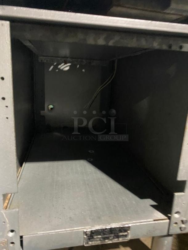 Market Forge Commercial Stainless Steel Electric Powered Double Hot Plate Range! With Single Door Enclosed Storage Base! Model: 2HPES SN: 69-31235! 208V 3 Phase! On Legs! - Image 8 of 9