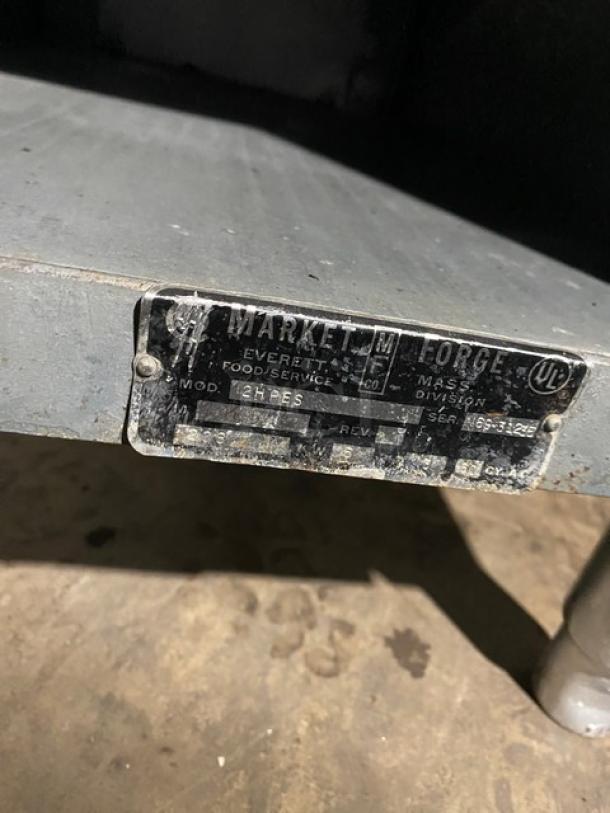 Market Forge Commercial Stainless Steel Electric Powered Double Hot Plate Range! With Single Door Enclosed Storage Base! Model: 2HPES SN: 69-31235! 208V 3 Phase! On Legs! - Image 9 of 9