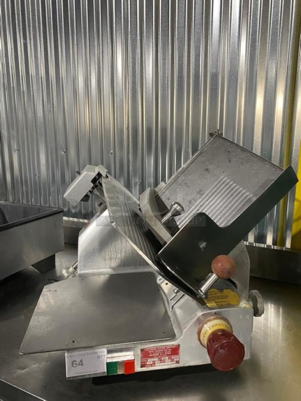 Fleetwood Commercial Stainless Steel Electric Powered Countertop Deli Meat Slicer! With 12" Blade! Model: 412E SN: 412C9427529! 115V 1 Phase! On Legs! - Image 1 of 8