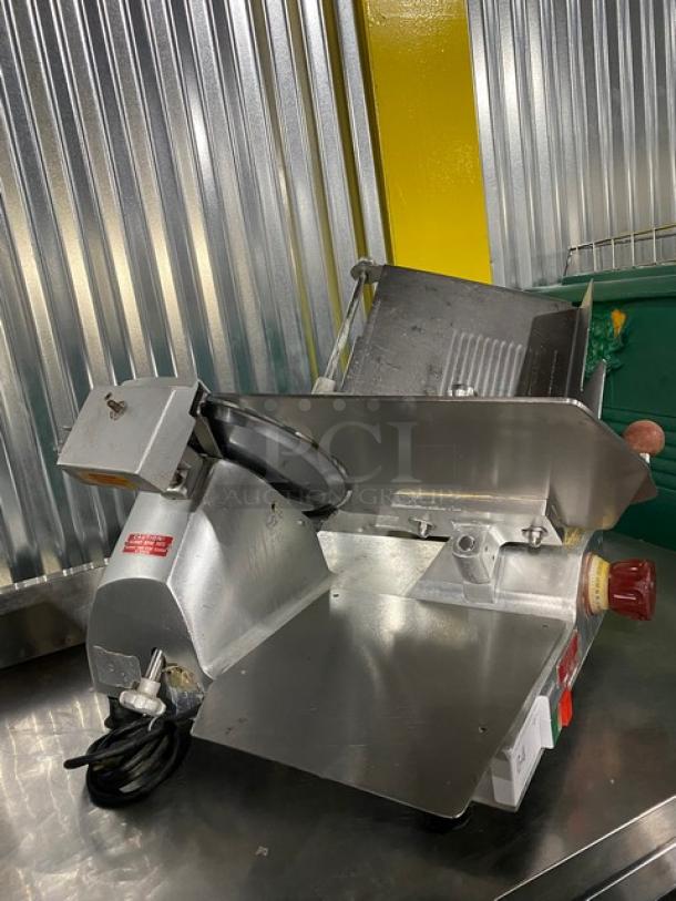 Fleetwood Commercial Stainless Steel Electric Powered Countertop Deli Meat Slicer! With 12" Blade! Model: 412E SN: 412C9427529! 115V 1 Phase! On Legs! - Image 2 of 8