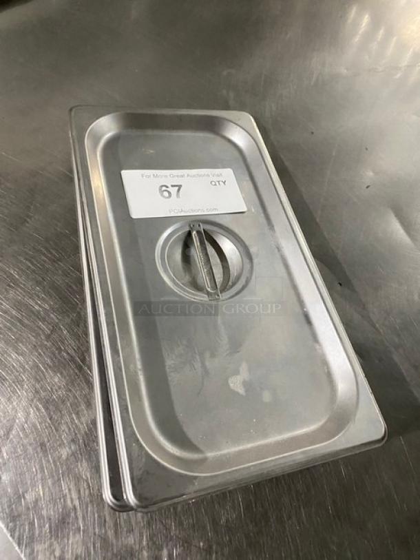 Lot Of Commercial Stainless Steel Hotel/Steamtable Pan Lids! All One Money! - Image 1 of 3