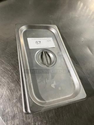 Lot Of Commercial Stainless Steel Hotel/Steamtable Pan Lids! All One Money!