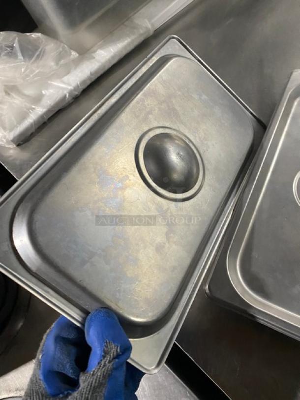 Lot Of Commercial Stainless Steel Hotel/Steamtable Pan Lids! All One Money! - Image 3 of 3