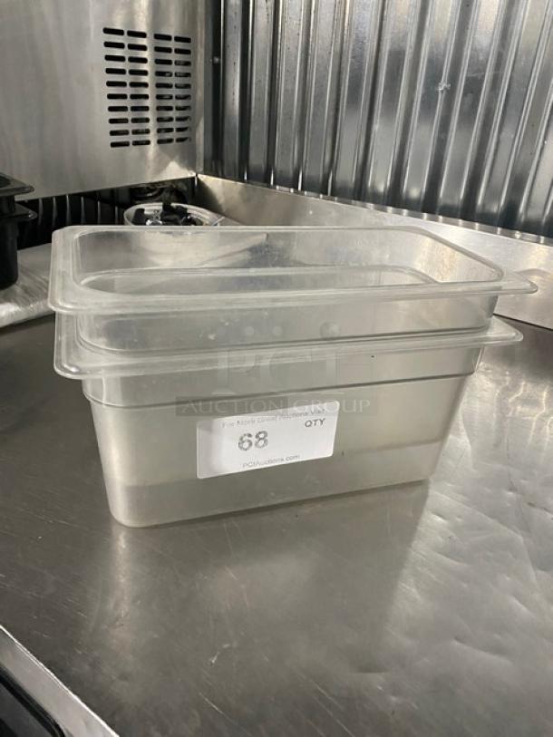 Lot Of Commercial Clear Polycarbonate Food Pans! All One Money! - Image 1 of 4