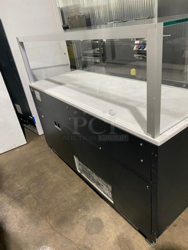 Structural Concepts Starbucks Style Commercial Black Refrigerated Multi-Level Open Grab-N-Go Display Case! With Top Enclosed Glass Merchandiser Showcase! Model: SBZ6652DR SN: 0640066 DT296345! 220V 1 Phase! On Legs! - Image 3 of 7