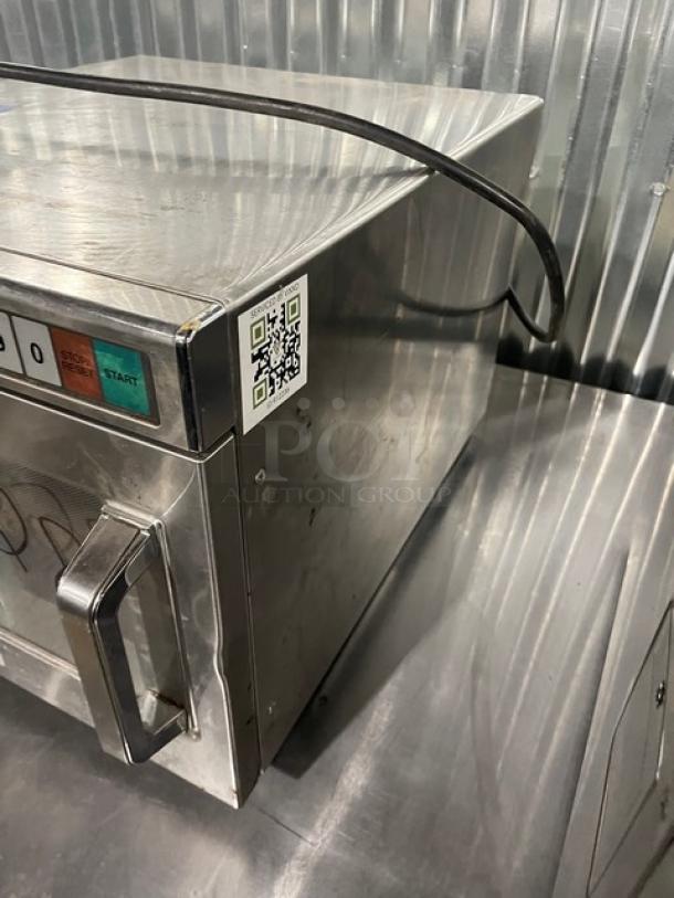 Panasonic Commercial Stainless Steel Electric Powered Countertop Heavy Duty Microwave Oven! With Programable Touch Controls! Model: NE-1757R SN: 6A47160204! 208V 1 Phase! On Legs! - Image 3 of 8