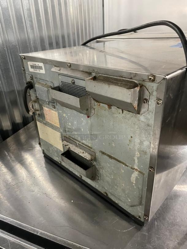 Panasonic Commercial Stainless Steel Electric Powered Countertop Heavy Duty Microwave Oven! With Programable Touch Controls! Model: NE-1757R SN: 6A47160204! 208V 1 Phase! On Legs! - Image 4 of 8