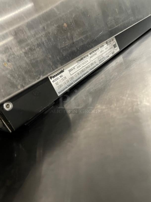 Panasonic Commercial Stainless Steel Electric Powered Countertop Heavy Duty Microwave Oven! With Programable Touch Controls! Model: NE-1757R SN: 6A47160204! 208V 1 Phase! On Legs! - Image 5 of 8