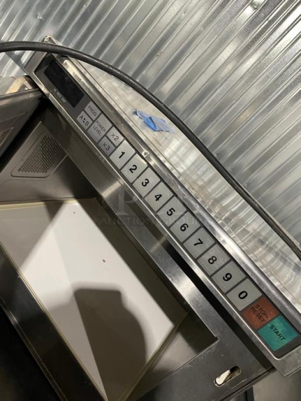 Panasonic Commercial Stainless Steel Electric Powered Countertop Heavy Duty Microwave Oven! With Programable Touch Controls! Model: NE-1757R SN: 6A47160204! 208V 1 Phase! On Legs! - Image 7 of 8