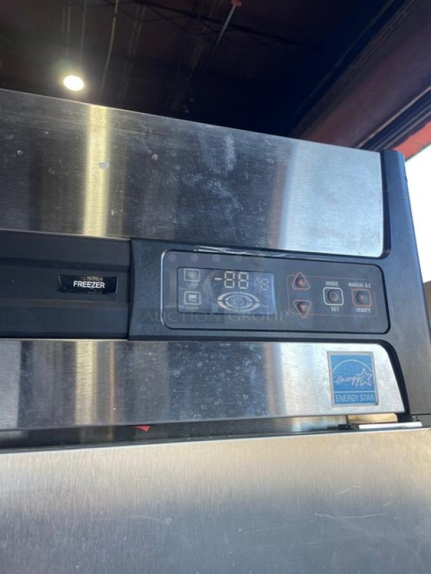 Master-Bilt Fusion Series Commercial Stainless Steel Solid 2 Door Reach In Freezer! Energy Star Certified! With Poly Coated Wire Racks! Model: F49-S SN: F49S-15030052! 115V 1 Phase! - Image 8 of 9