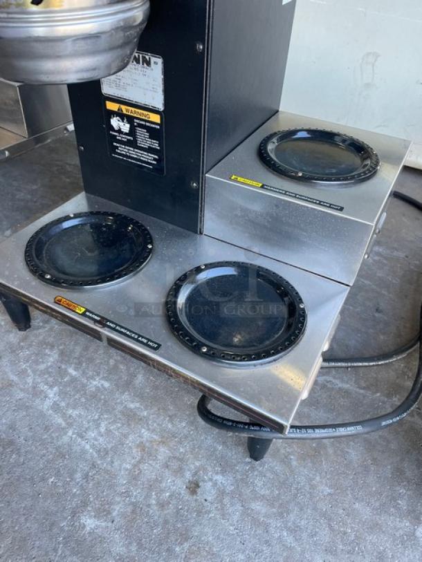 Bunn CW Series Commercial Stainless Steel Countertop Coffee Brewer! With 4 Warmer Plates! With Hot Water Dispenser & Brew Basket! Model: CWTF35-4W! 120/240V 1 Phase! On Legs! - Image 5 of 8