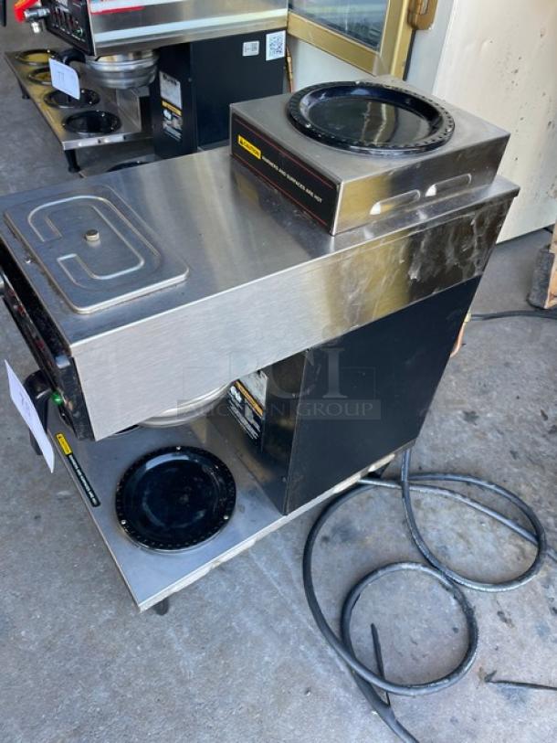 Bunn CW Series Commercial Stainless Steel Countertop Coffee Brewer! With 4 Warmer Plates! With Hot Water Dispenser & Brew Basket! Model: CWTF35-4W SN: CWTF126254! 120/240V 1 Phase! On Legs! - Image 2 of 8