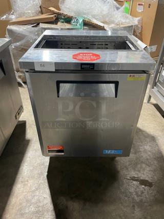 Turbo Air Commercial Stainless Steel Single Door Refrigerated Mega Top Salad/Sandwich Prep Table! With Poly Coated Wire Rack! Model: MST-28-711S! 115V! On Legs!