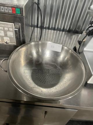 Commercial Stainless Steel Perforated Strainer! With Handles!