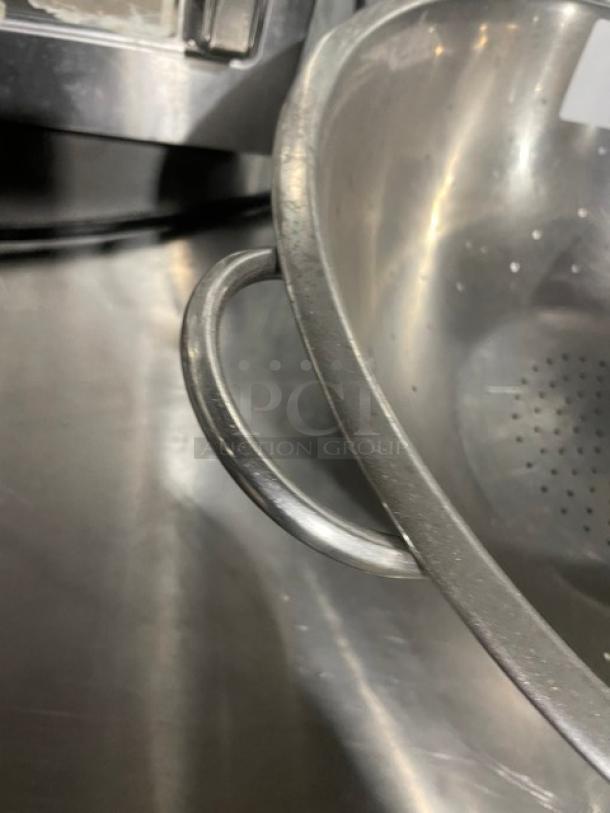 Commercial Stainless Steel Perforated Strainer! With Handles! - Image 2 of 4
