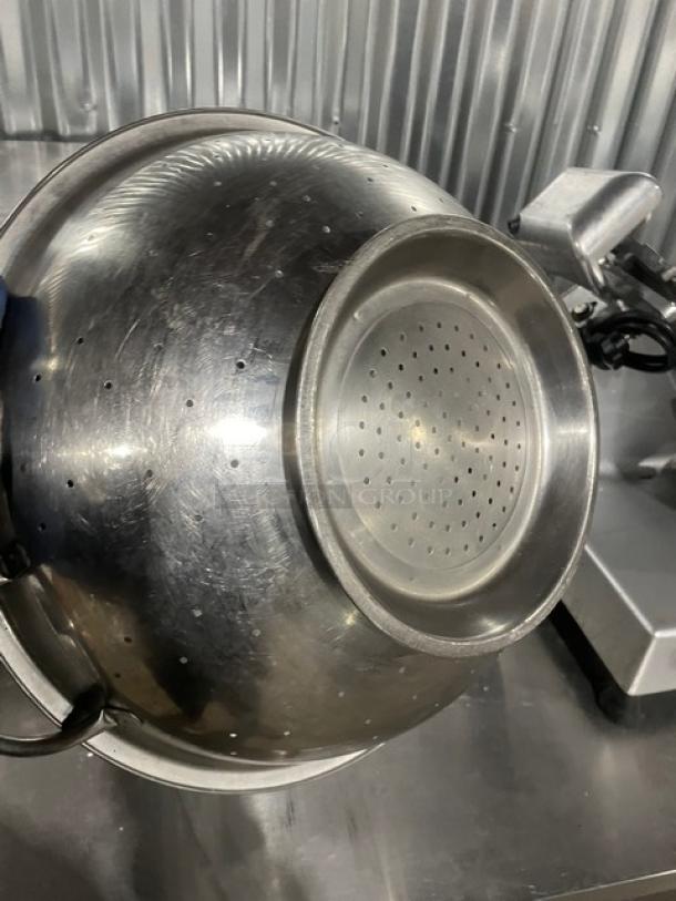 Commercial Stainless Steel Perforated Strainer! With Handles! - Image 4 of 4