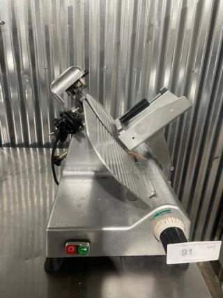 Commercial Heavy Duty Electric Powered Countertop Semi-Automatic Deli Meat Slicer! Model: WED-B250B-3! 110V! On Legs!