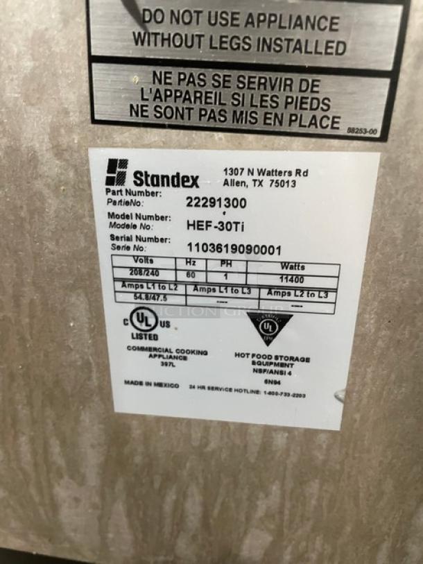 APW Wyott Commercial Stainless Steel Electric Powered Countertop Split-Tank Deep Fat Fryer! With Back Splash & Individual Controls! With Fry Basket! Model: HEF-20Ti SN: 1103619090001! 208/240V 1 Phase! On Legs! - Image 4 of 7