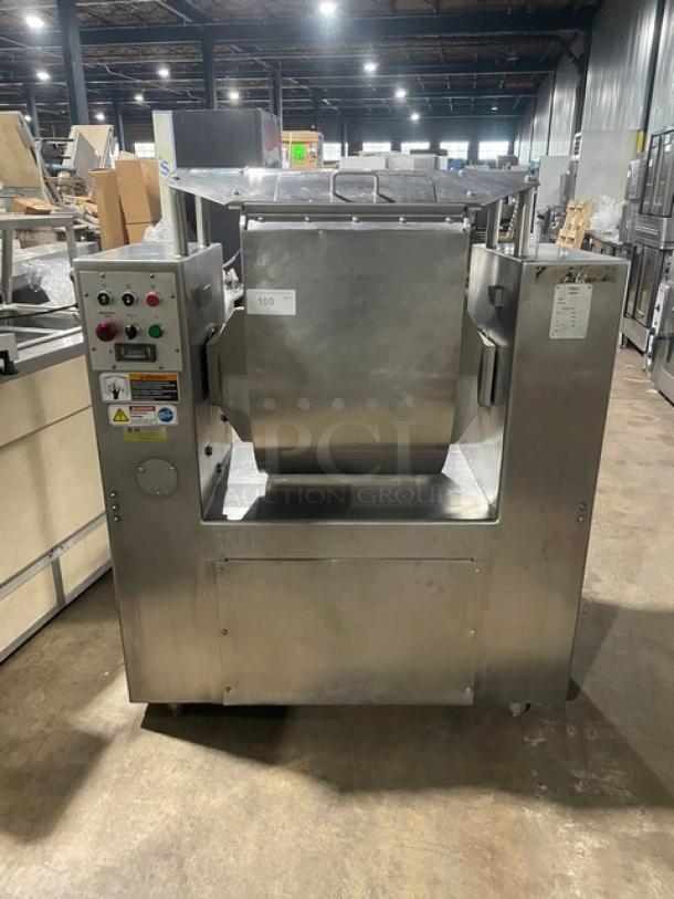 Magna Commercial Stainless Steel Electric Powered 10 Gal./50 LB. High Speed Single Arm/Roller Bar Dough Mixer! Model: 50H-4C1 SN: 40952! 230V 3 Phase! On Legs! With Filtrine Manufacturing Commercial Electric Powered Fan-Cooled Recirculating Closed Loop Chiller! Model: PCP-75-7A SN: 7303-68/04! 115V 1 Phase! All One Money! - Image 1 of 11