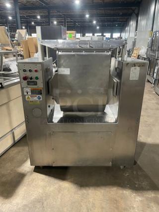 Magna Commercial Stainless Steel Electric Powered 10 Gal./50 LB. High Speed Single Arm/Roller Bar Dough Mixer! Model: 50H-4C1 SN: 40952! 230V 3 Phase! On Legs! With Filtrine Manufacturing Commercial Electric Powered Fan-Cooled Recirculating Closed Loop Chiller! Model: PCP-75-7A SN: 7303-68/04! 115V 1 Phase! All One Money!