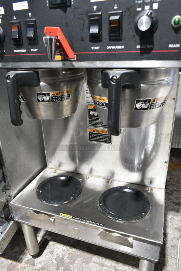 Bunn DUAL Stainless Steel Commercial Countertop Double Coffee Machine w/ Hot Water Dispenser, 2 Metal Brew Baskets and 2 Server Satellites. 120/240 Volts, 1 Phase. - Image 7 of 9