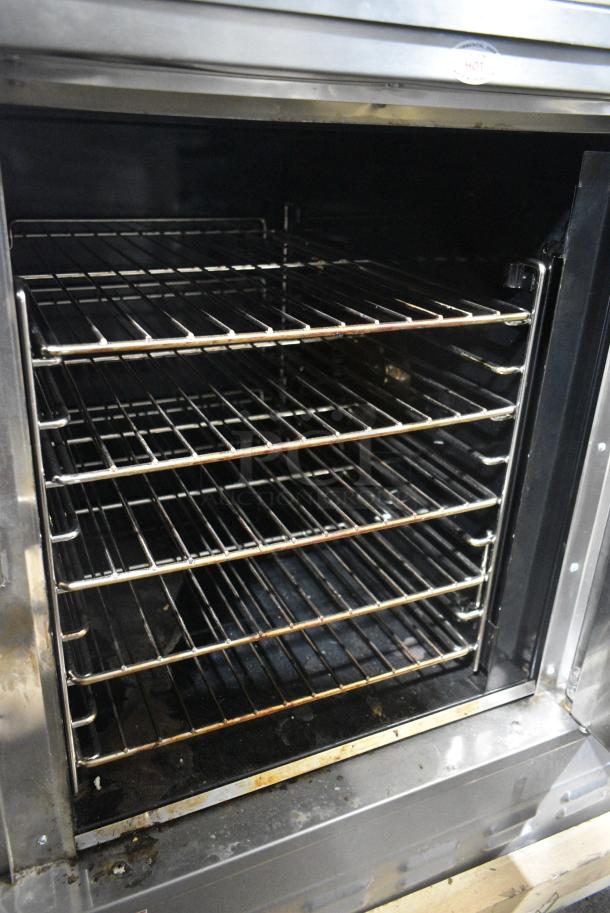 LIKE NEW! 2023 Blodgett DFG-50 Stainless Steel Commercial Natural Gas Powered Half Size Convection Oven w/ Solid Door, Metal Oven Racks and Thermostatic Controls. - Image 6 of 8