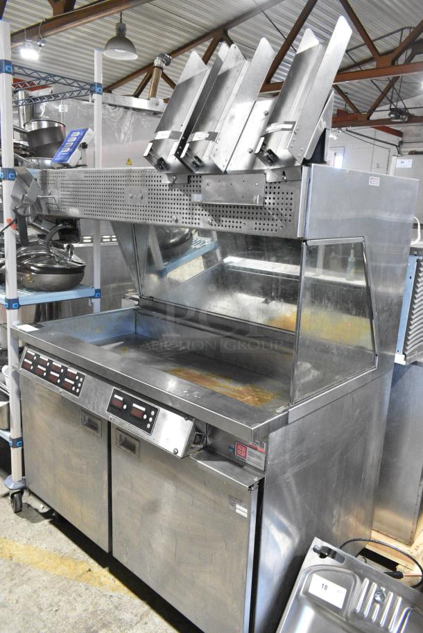 Marshall Air Systems RR5-48.5LT/RT Stainless Steel Commercial Electric Powered Flat Top Griddle w/ Clam Shell Panini Press. on Commercial Casters. 208-220 Volts. - Image 1 of 11