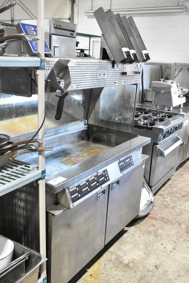 Marshall Air Systems RR5-48.5LT/RT Stainless Steel Commercial Electric Powered Flat Top Griddle w/ Clam Shell Panini Press. on Commercial Casters. 208-220 Volts. - Image 2 of 11